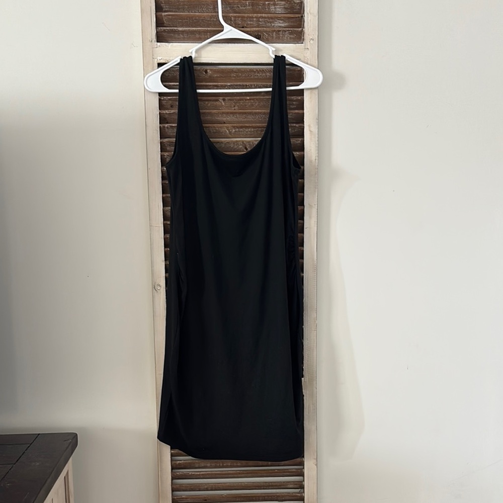 SHEIN Black Sheath Mini Dress Scoop Neck Sleeveless